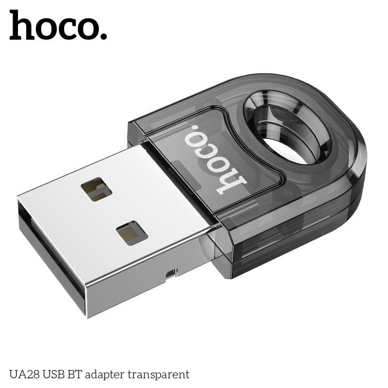 USB bluetooth cho máy tính PC Laptop Hoco UA28 không dây V5.1, hỗ trợ phát bluetooth cho loa, bàn phìm, máy tính, âm li có cổng USB