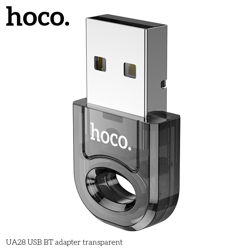 USB bluetooth cho máy tính PC Laptop Hoco UA28 không dây V5.1, hỗ trợ phát bluetooth cho loa, bàn phìm, máy tính, âm li có cổng USB