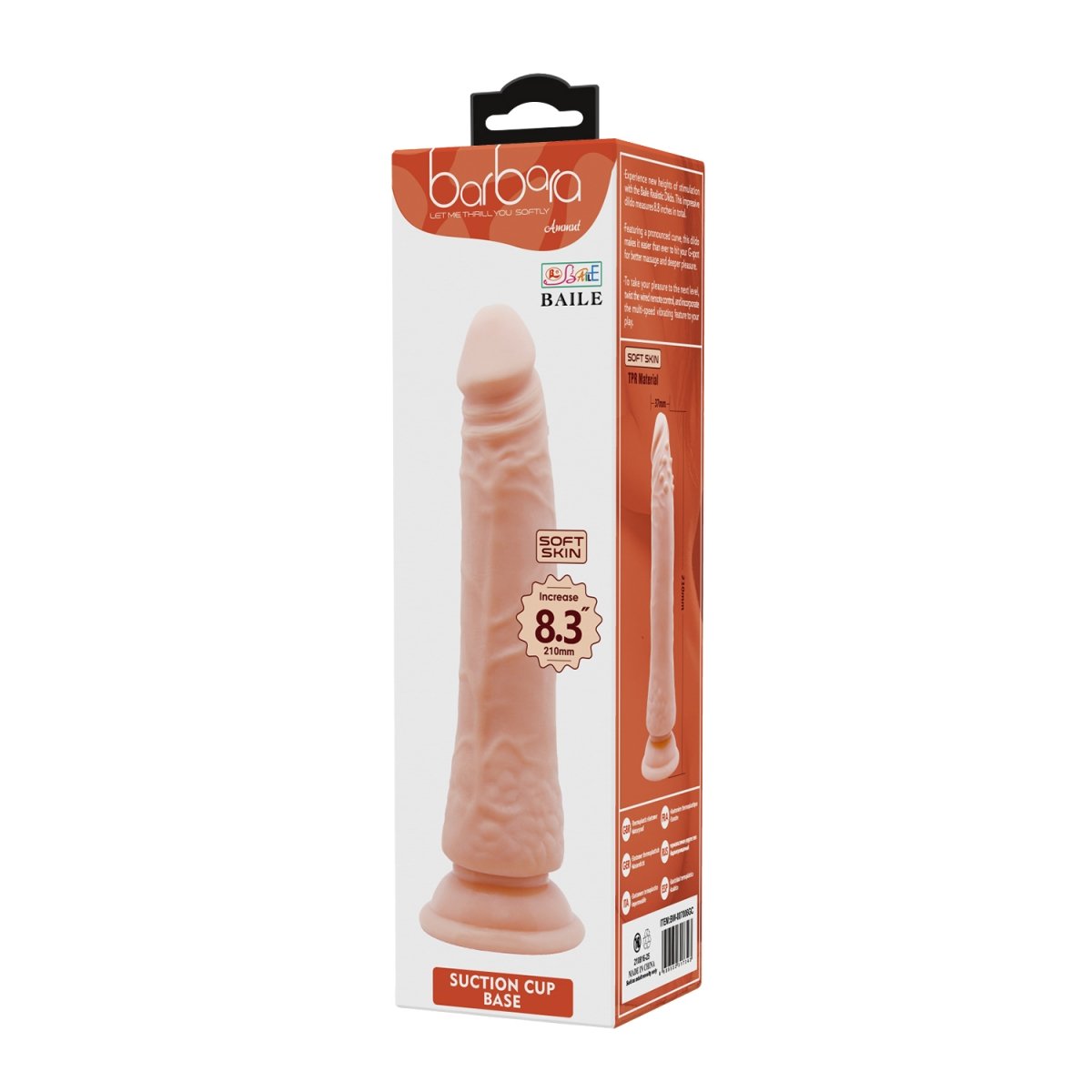 Dương Vật Dính Tường Barbara Baile BW-007006GC 21cm siêu mềm uốn hình tạo hình đủ kiểu | Dương vật giả silicon cao cấp | Dildo dính tường siêu thật | Đồ chơi tình yêu cho nữ | Sản phẩm phòng the cao cấp | Giao hàng kín đáo nhanh chóng | Vi Tính Hóc Môn