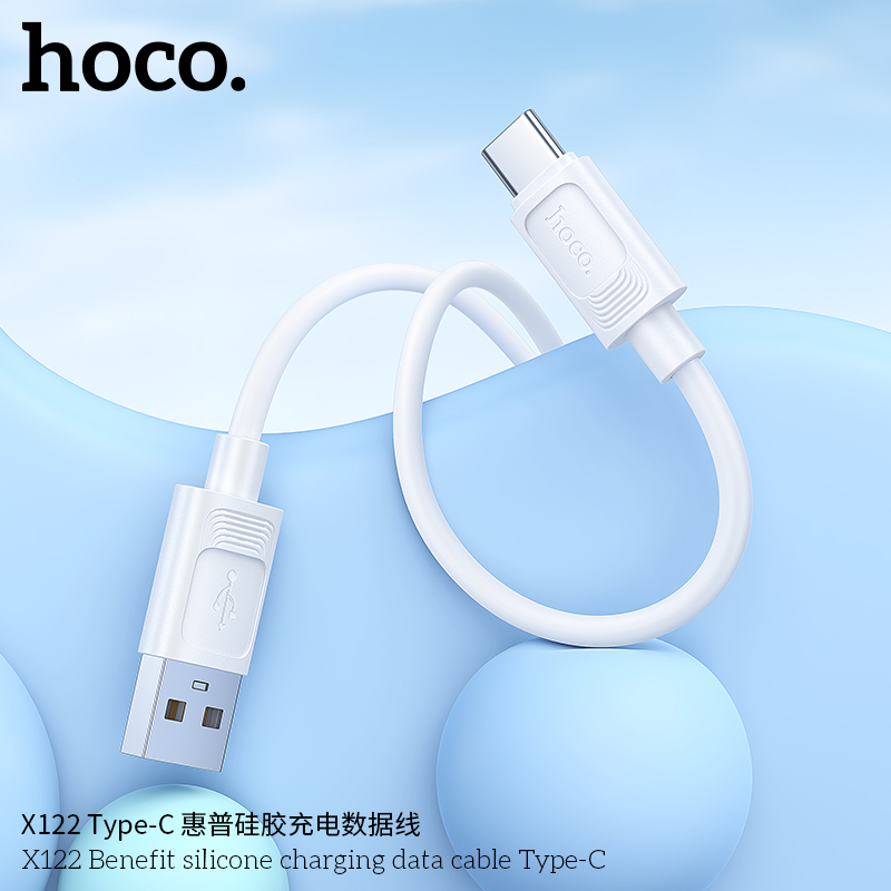 ( USB - TYPE C) Cáp sạc dữ liệu silicon siêu dẻo Benefit Hoco X122 Type-C