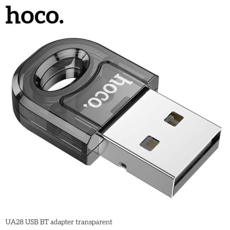 USB bluetooth cho máy tính PC Laptop Hoco UA28 không dây V5.1, hỗ trợ phát bluetooth cho loa, bàn phìm, máy tính, âm li có cổng USB