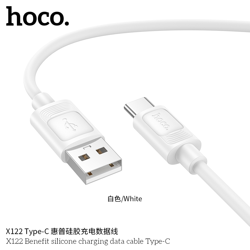 ( USB - TYPE C) Cáp sạc dữ liệu silicon siêu dẻo Benefit Hoco X122 Type-C