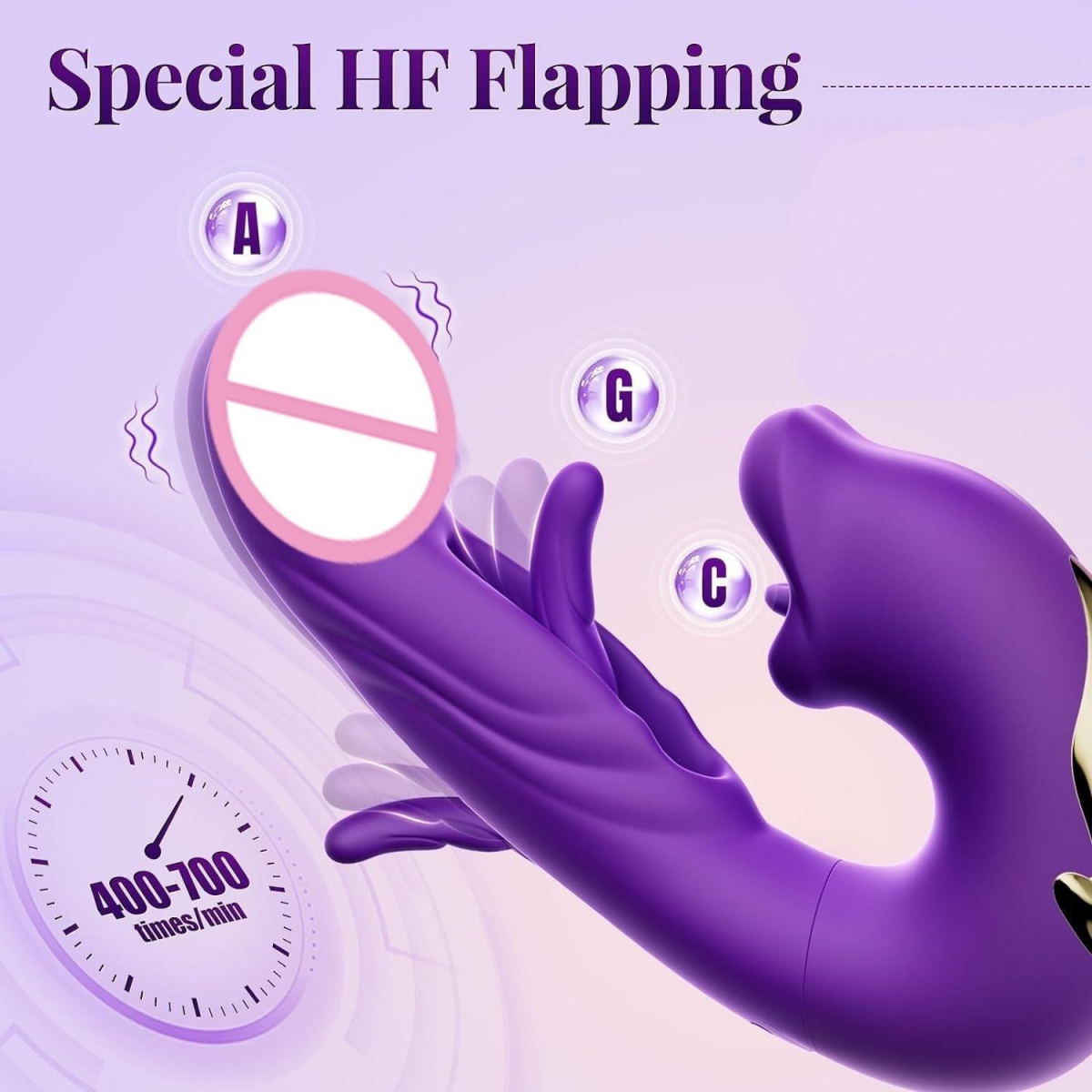 Máy Rung Âm Vật Vỗ Cao Cấp | Dương Vật | Hôn Miệng Rung Kích Thích | Flapping Clit Vibrator Chính Hãng 