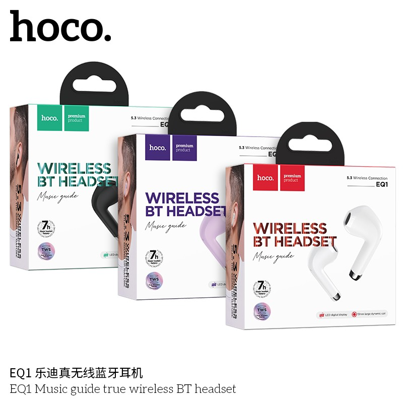 Tai nghe bluetooth không dây Hoco EQ1 CÓ MÀN HÌNH