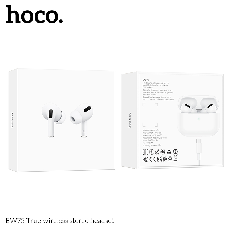 Tai nghe Bluetooth HOCO EW75 chính hãng | Kết nối ổn định | Pin lâu | Thiết kế gọn nhẹ | Chống ồn hiệu quả | Giá tốt | Vi Tính Hóc Môn