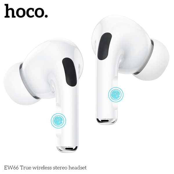 Tai nghe Bluetooth V5.3 Hoco EW66 | 2 Tai Có Dock Sạc | Nút Cao Su Êm Tai | Kiểu Dáng AirPods Pro | Âm Thanh Chính Hãng | Vi Tính Hóc Môn