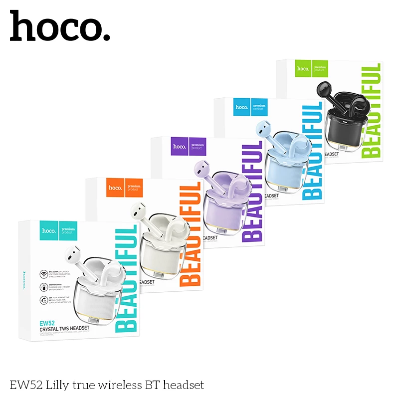 Tai nghe Bluetooth Hoco EW52 TWS không dây âm thanh nổi | Chất âm sống động | Thiết kế gọn nhẹ | Kết nối ổn định | Pin bền lâu | Vi Tính Hóc Môn