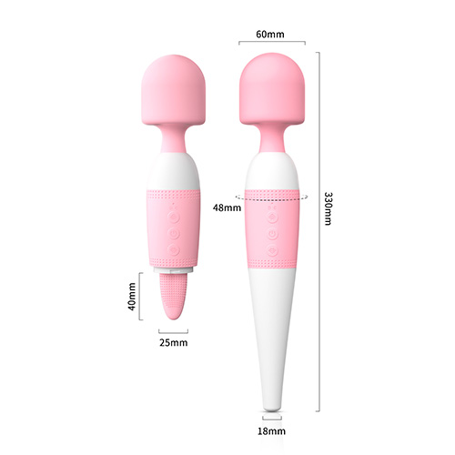 Tongue Sex AV Stick Black Lilo LL-B2114 | Chày Rung 2 Đầu 10 Chế Độ Rung | Thiết kế cao cấp | Vi Tính Hóc Môn