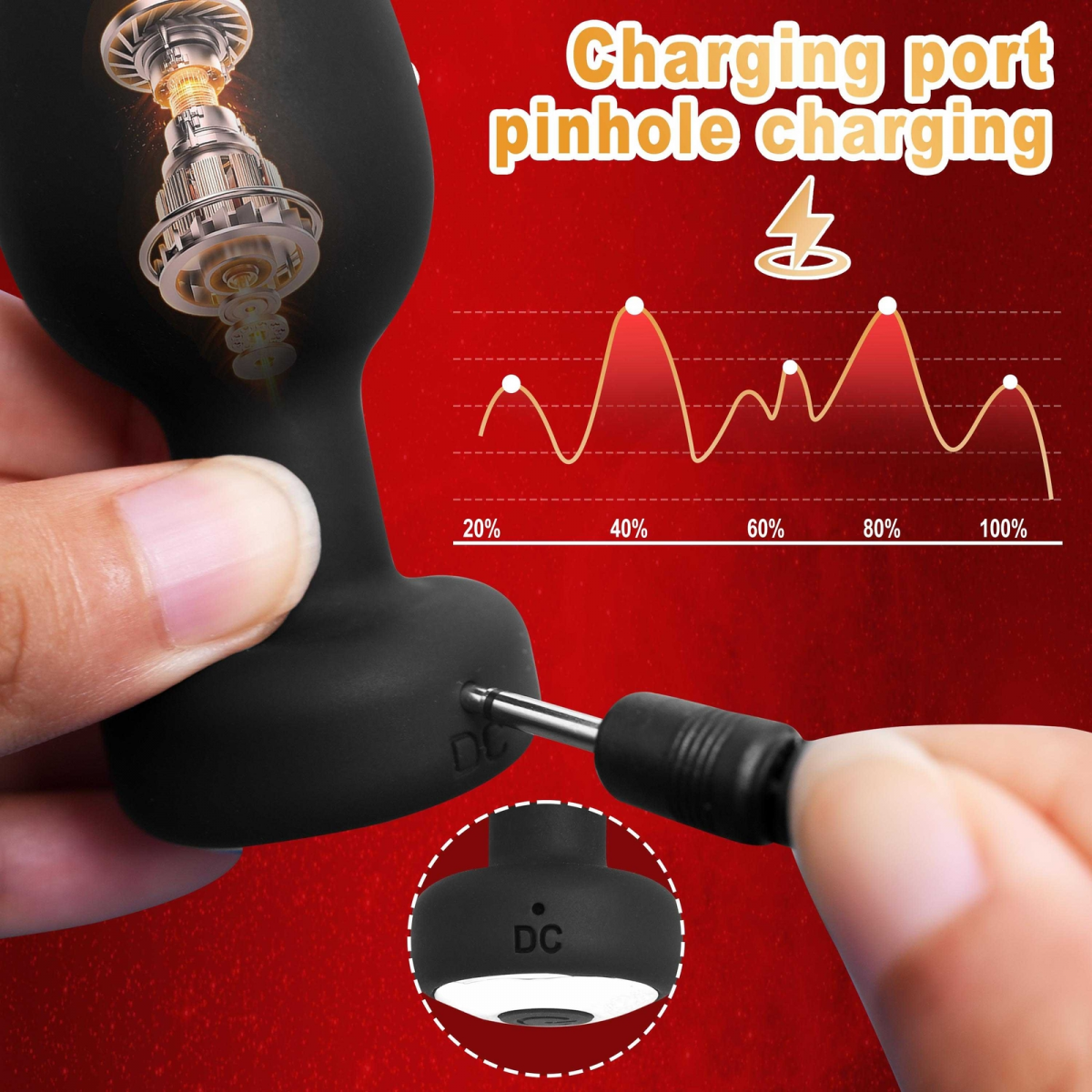 Phích Cắm Hậu Môn Silicone 10 Chế Độ Rung | Đèn Led Đổi Màu | Có Remote Điều Khiển | Đồ Chơi Tình Yêu | Vi Tính Hóc Môn