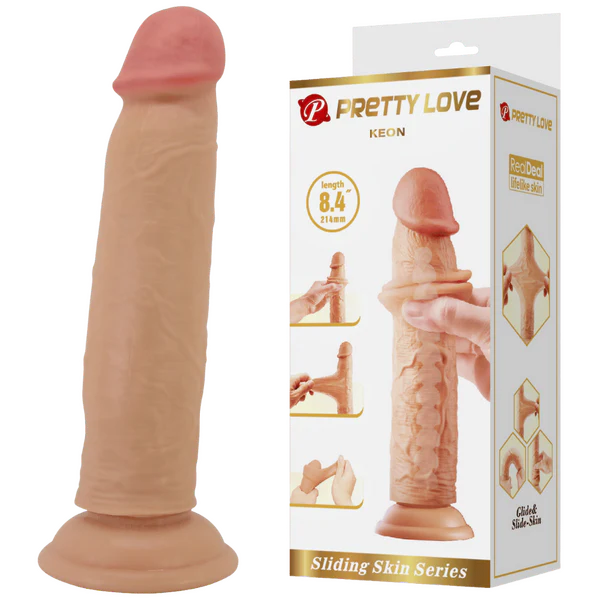 Dương Vật Dính Tường Pretty Love Sliding Keon 21cm siêu mềm uốn hình tạo hình đủ kiểu | Đồ Chơi Tình Yêu Chính Hãng | PRETTY LOVE - KEON DILDO Keon 8.4" | Đồ chơi nam cao cấp | Dương vật giả dính tường siêu mềm | Sản phẩm tình dục chất lượng | Giao hàng k