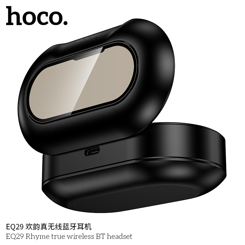 Tai nghe Bluetooth không dây Hoco EQ29 có móc chống rơi rớt | Pin trâu 9h nghe gọi rõ | Phù hợp tài xế Grab, Be, Xanh SM, shopee food | Tai nghe không dây chất lượng cao | Kết nối ổn định Bluetooth 5.3 | Vi Tính Hóc Môn