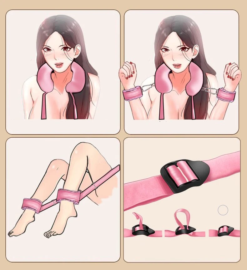 Bộ dây trói BDSM cao cấp | Còng tay chân có đệm | Gối chữ U êm ái | Phụ kiện couple | Khóa mềm an toàn | Điều chỉnh linh hoạt | Đồ chơi tình yêu | Bộ trói giường tiện lợi | Chất liệu mềm mịn | Hỗ trợ trải nghiệm mới | Giao hàng kín đáo | Vi Tính Hóc Môn