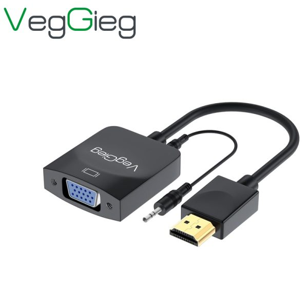 Cáp HDMI sang VGA VegGieg V-Z902 Có Audio