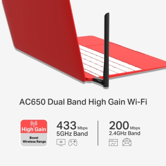 USB Wifi AC650 Mercusys MU6H Thu Wifi Cho Máy Tính Laptop 