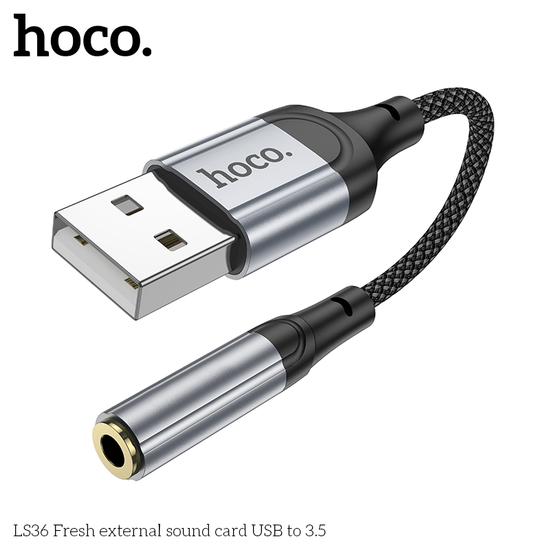 SOUND CARD ÂM THANH NGOÀI USB SANG 3.5 HOCO LS36 FRESH