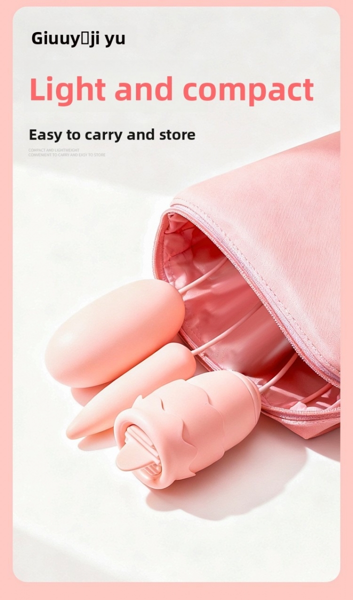 Trứng rung tình yêu hoa lưỡi 3in1 | Double Jump for Egg Charging Mute Vibration Massager Frequency Conversion Vibrators