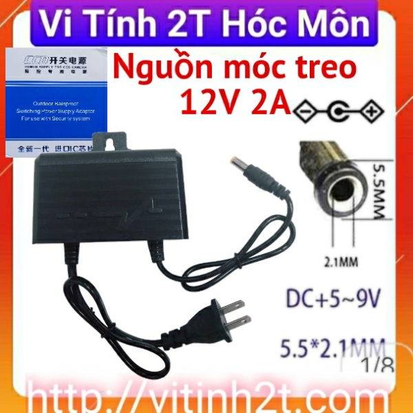 Nguon Chuyen Dung cho Camera 12V-2A co moc treo ngoai troi Adapter