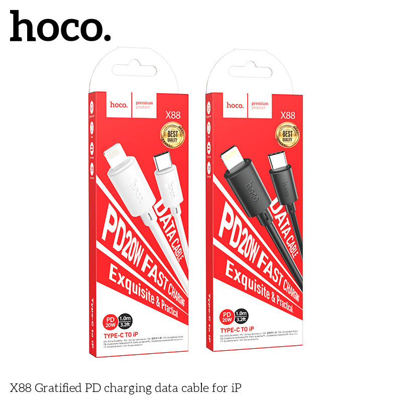 Cáp sạc Hoco X88 IP PD27W C-IP