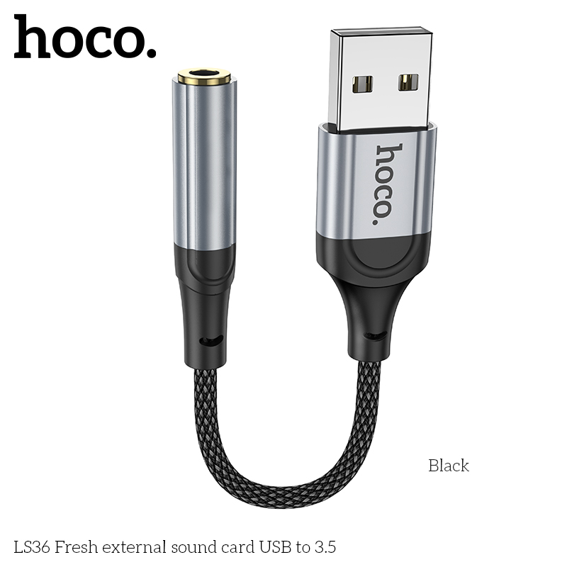 SOUND CARD ÂM THANH NGOÀI USB SANG 3.5 HOCO LS36 FRESH