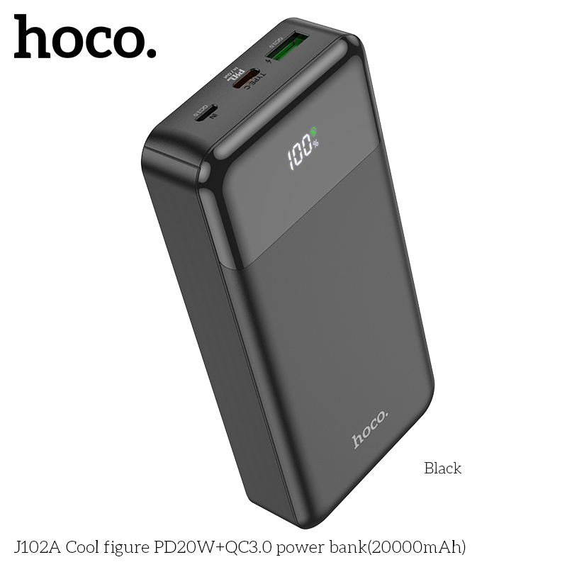 Pin Sạc Dự Phòng Hoco J102A  20000mAh - Sạc Nhanh 20W, Type-C In/Out Chính Hãng