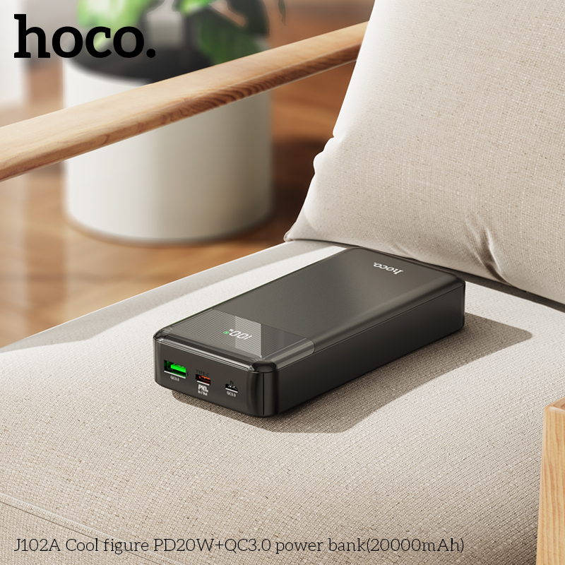 Pin Sạc Dự Phòng Hoco J102A  20000mAh - Sạc Nhanh 20W, Type-C In/Out Chính Hãng