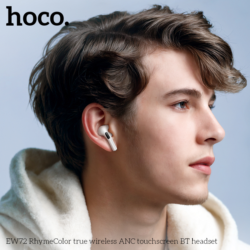 Tai nghe Hoco ew72 không dây chuẩn TWS ANC chống ồn xuyên âm bluetooth 5.4 màn hình cảm ứng
