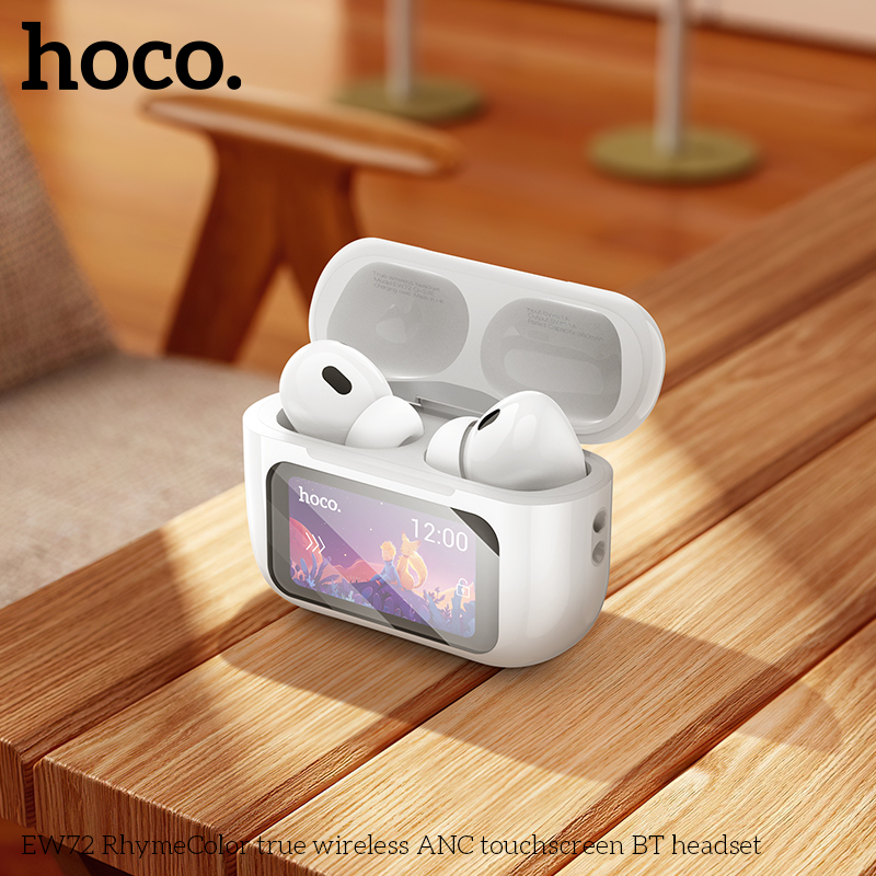 Tai nghe Hoco ew72 không dây chuẩn TWS ANC chống ồn xuyên âm bluetooth 5.4 màn hình cảm ứng