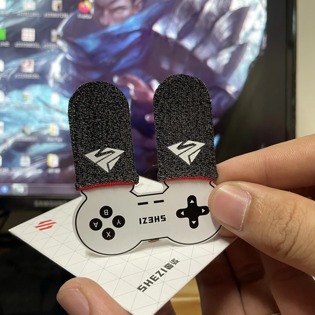 Bộ 2 ngón tay chơi game Shezi sợi bạc | Bao tay chơi game chống mồ hôi | Găng tay chơi game tăng độ nhạy cảm ứng | Phụ kiện chơi game mobile siêu mượt | Phụ kiện Shezi chính hãng dành cho game thủ | Vi Tính Hóc Môn