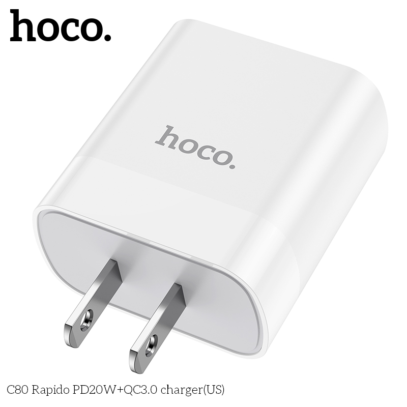 Củ Sạc Nhanh 2 Cổng CAO CẤP Hoco C80/C80A Sạc 3.0 PD | Cốc Sạc Hoco Chính Hãng | Sạc Nhanh iPhone Samsung | Sạc An Toàn Bền Bỉ | Phụ Kiện Sạc Chất Lượng Cao | Giá Rẻ Giao Nhanh | Vi Tính Hóc Môn