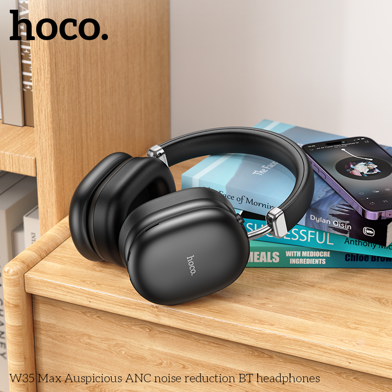 Tai nghe BT Hoco giảm tiếng ồn ANC W35 Max | Bluetooth 5.4 | Âm thanh Stereo | Pin trâu | Chống ồn ANC | Tai nghe cao cấp | Nghe nhạc cực hay | Gaming mobile | Thiết kế sang trọng | Giá tốt hôm nay | Bảo hành uy tín | Vi Tính Hóc Môn