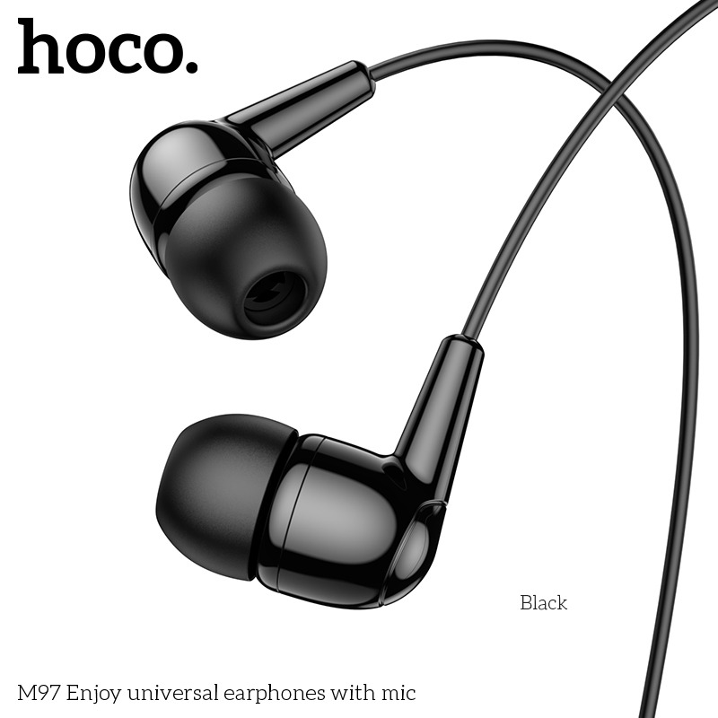 Tai nghe có dây Hoco M97 có mic đàm thoại | Âm thanh cực chuẩn | Jack cắm 3.5mm tương thích mọi thiết bị | Giá tốt | Vi Tính Hóc Môn