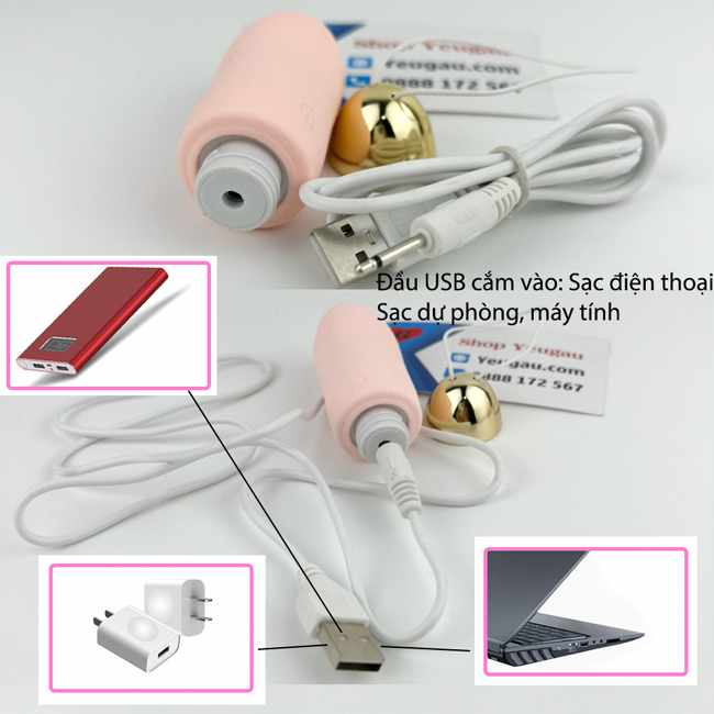 Trứng rung điều khiển từ xa màu hồng | Rung mạnh đa chế độ | Pin sạc tiện lợi | Sản phẩm chất lượng cao | Thương hiệu uy tín | Vi Tính Hóc Môn