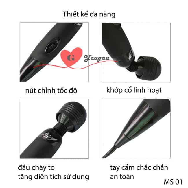 Chày rung massage toàn thân Ferity | Cắm điện trực tiếp tiện lợi | Công suất mạnh mẽ | Đầu rung cỡ trung | Giúp thư giãn cơ thể | Sản phẩm chính hãng, bền bỉ | Vi Tính Hóc Môn | Chày Rung Mạnh