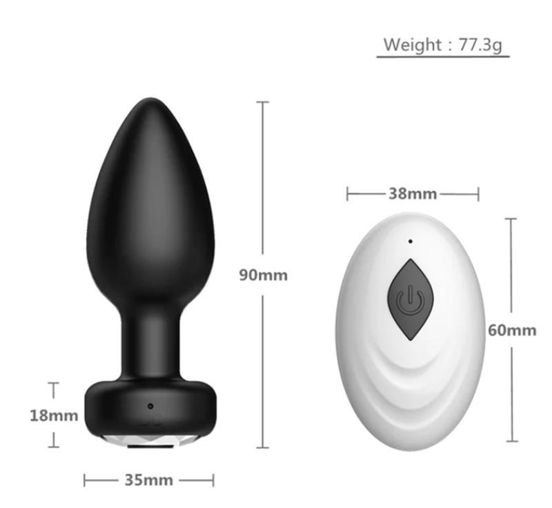 Phích Cắm Hậu Môn Rung Điều Khiển vibration anal plug Cao Cấp