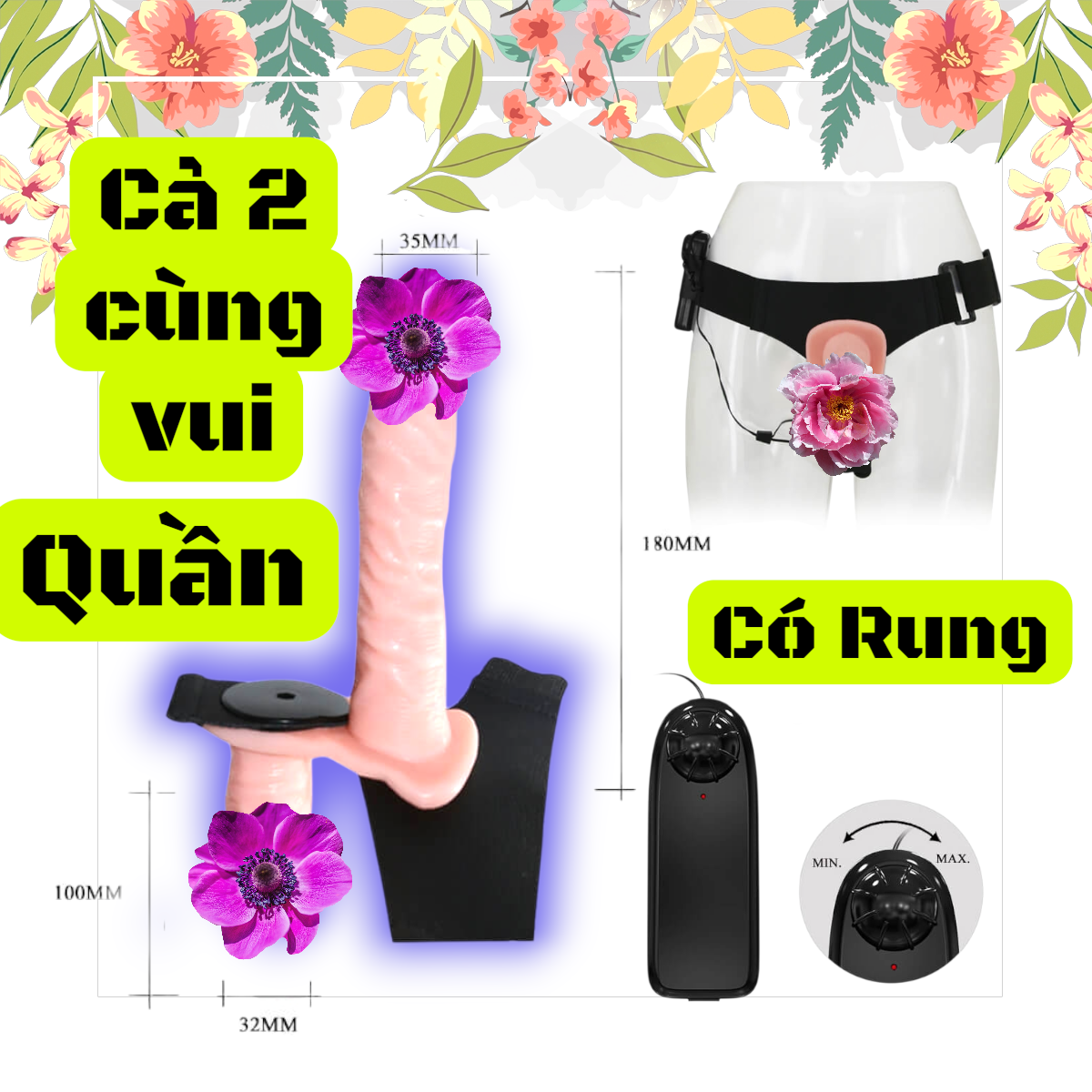 Dương Vật Giả 2 Đầu Có Quai Đeo Baile Trap-On