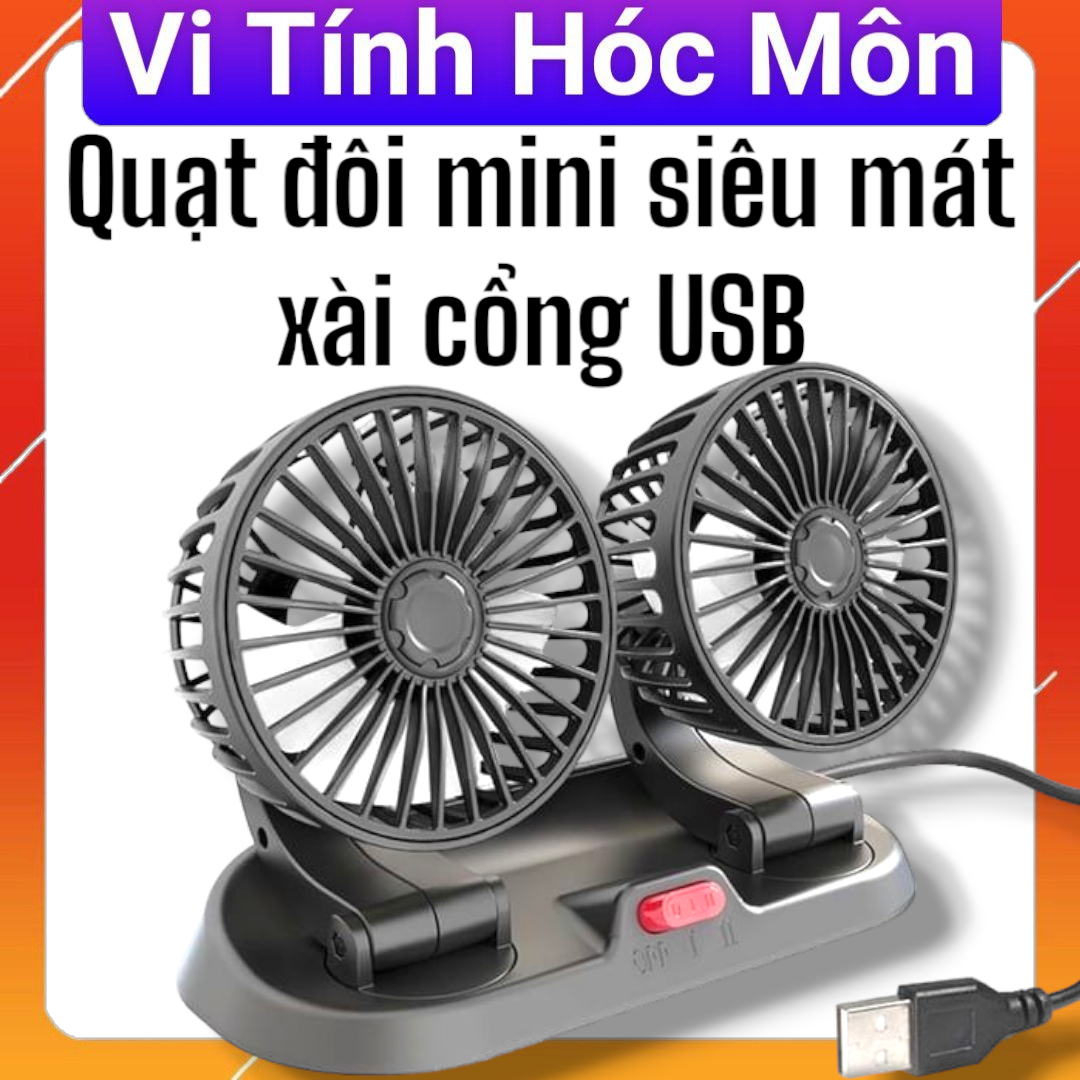 Quạt đôi siêu mát xài cổng usb 5v