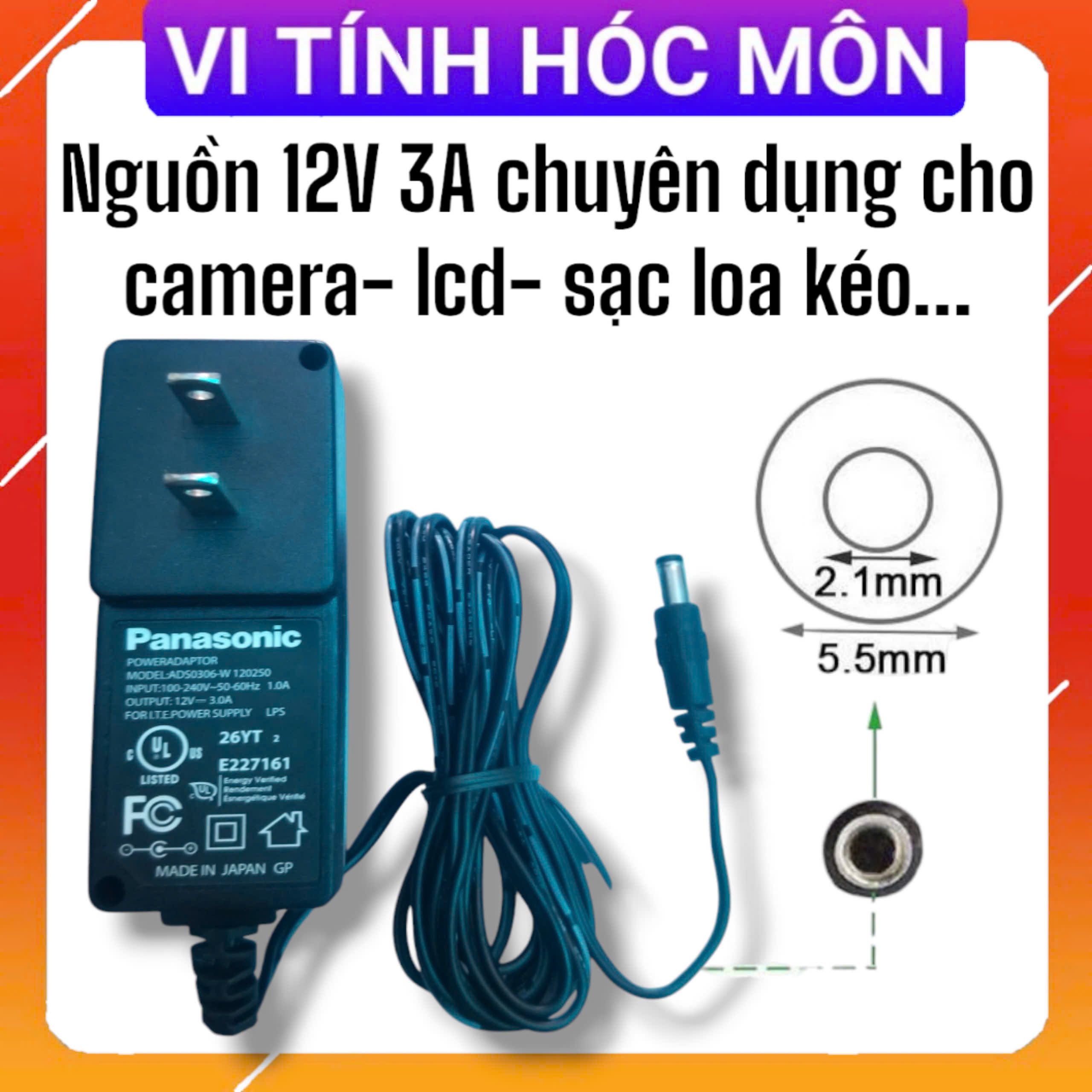 ADAPTER 12V 3A CHUYÊN CAMERA - LCD - SẠC LOA KÉO ....... NGUỒN 12V