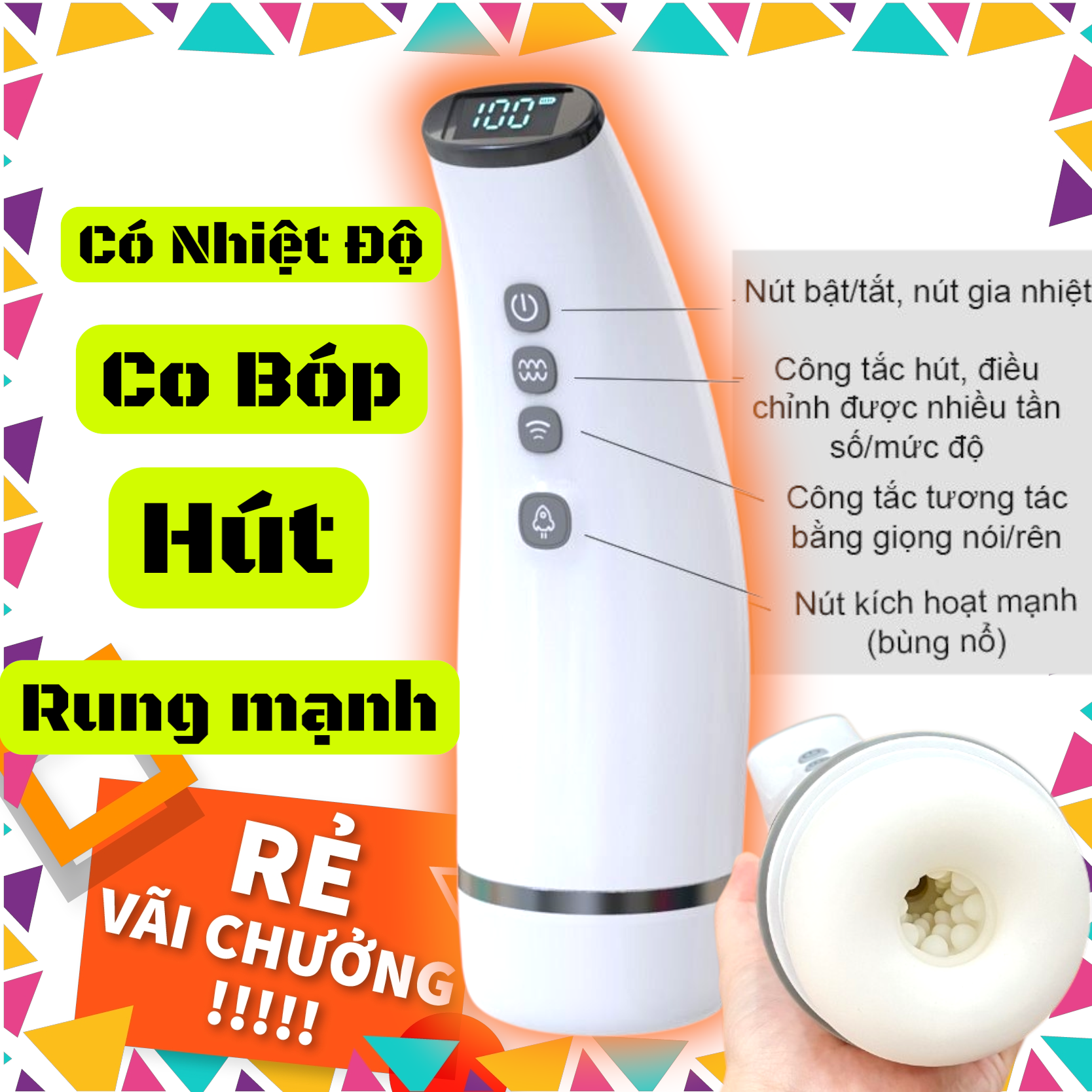 Âm đạo máy thủ dâm giả bú mút tự động co bóp Xoxo có nhiệt và đèn led sang xịn mịn | Vi Tính Hóc Môn | Đồ Chơi Tình Yêu | Sextoy Nam Cao Cấp | Âm Đạo Giả Tự Động | Máy Rung Co Bóp | Đồ Chơi Người Lớn | Shop Sextoy Uy Tín | Hàng Chính Hãng | Giao Kín Đáo |