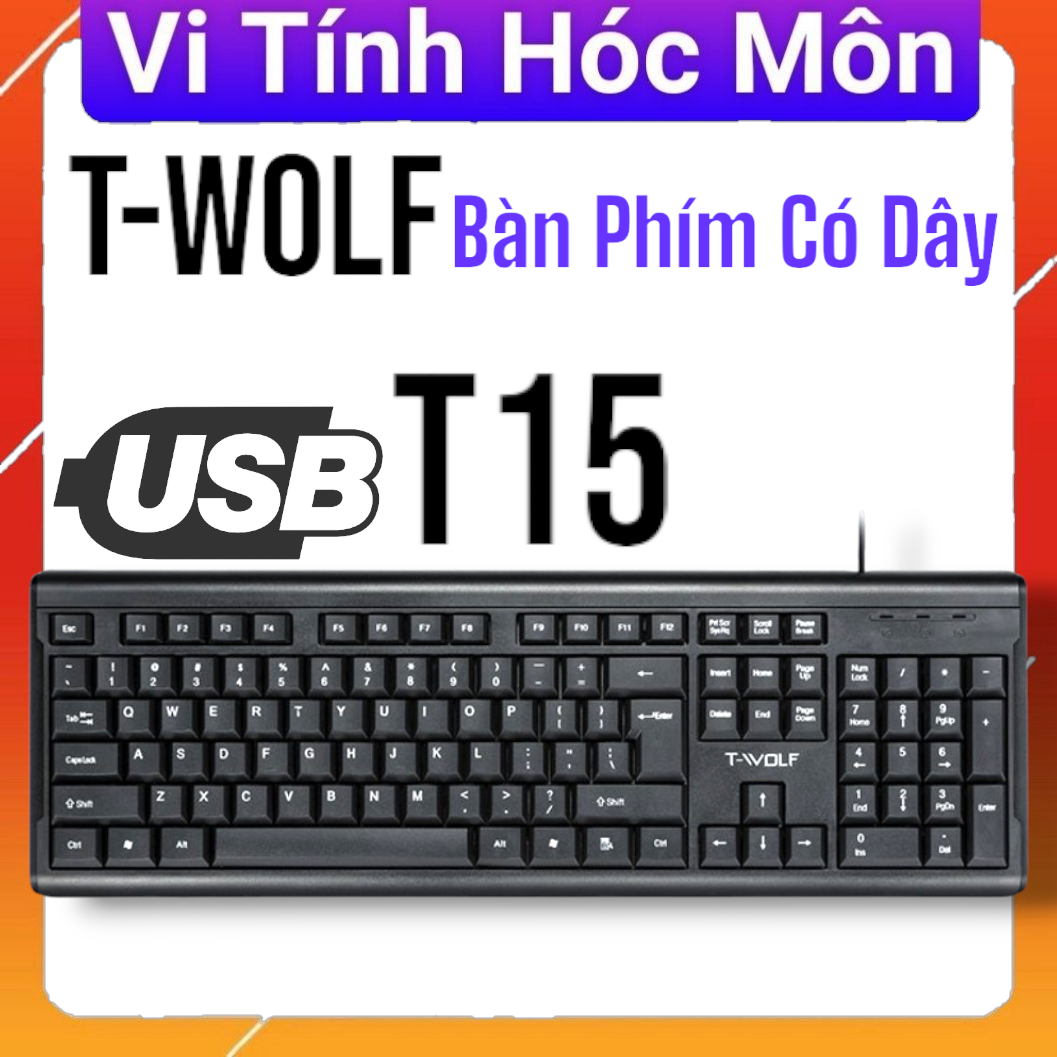 Bàn phím văn phòng T-Wolf T15 - Hàng chính hãng