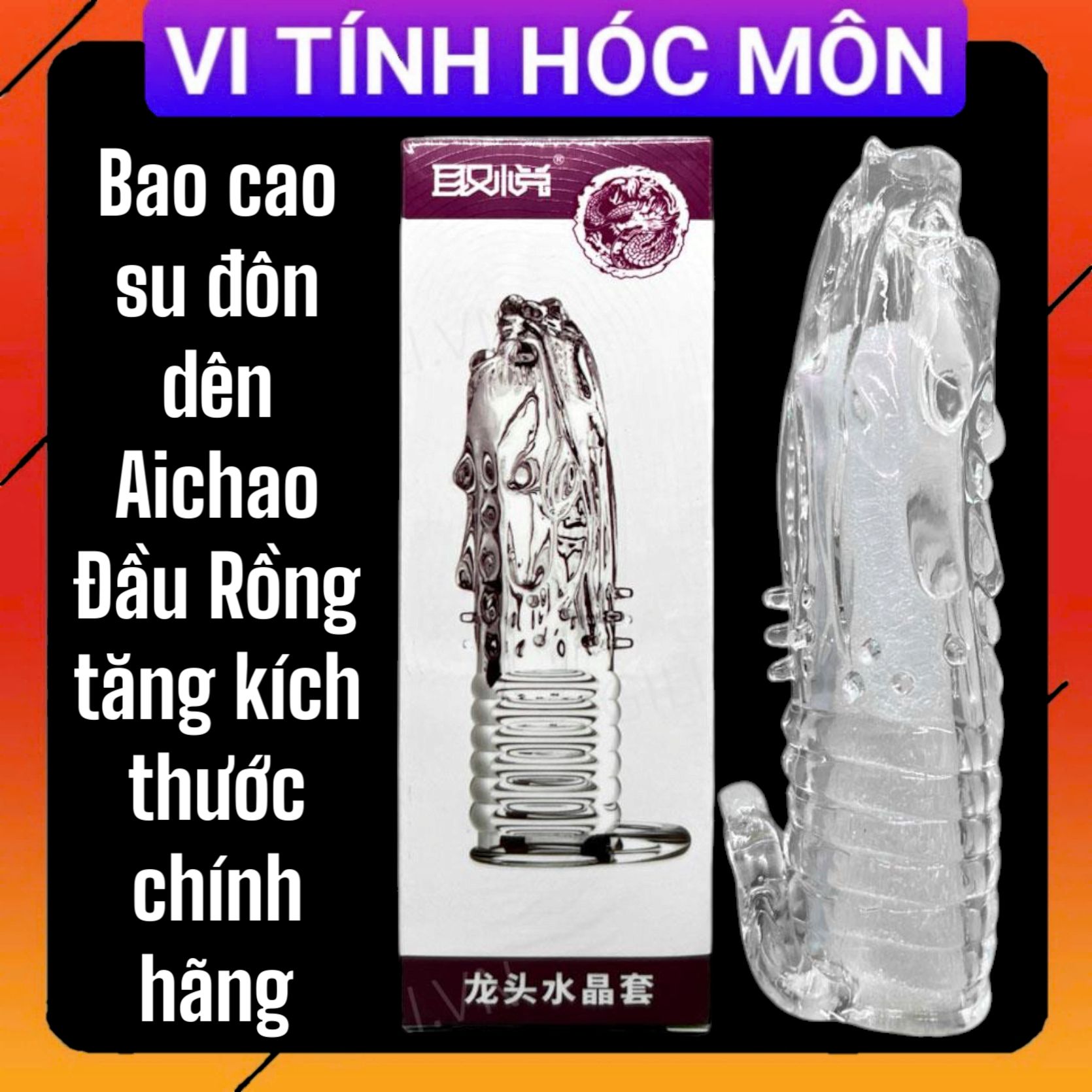 Bao cao su đôn dên Aichao Đầu Rồng tăng kích thước chính hãng