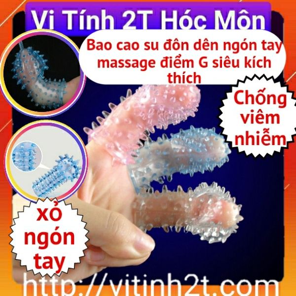 Bao cao su đôn dên ngón tay massage điểm G siêu kích thích chống viêm nhiễm
