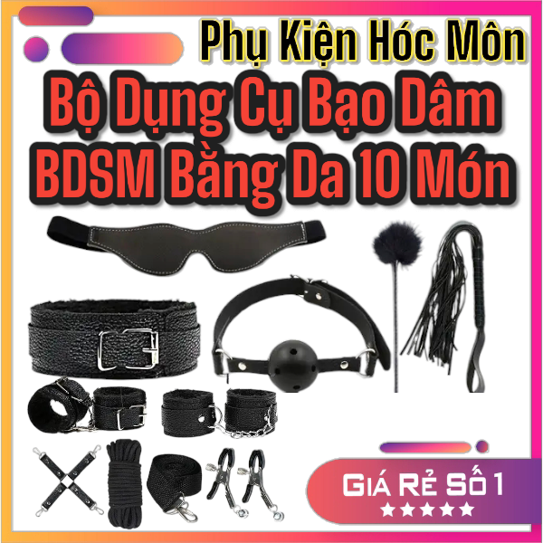 Bộ Dụng Cụ Bạo Dâm BDSM Bằng Da 10 Món | Phụ Kiện Kích Thích Tình Dục Cao Cấp | Gồm Khóa Tay, Roi Da, Bịt Mắt, Dây Trói | Da PU Cao Cấp Mềm Mịn | Phụ Kiện Đồ Chơi Người Lớn | Đồ Chơi Tình Yêu | Vi Tính Hóc Môn