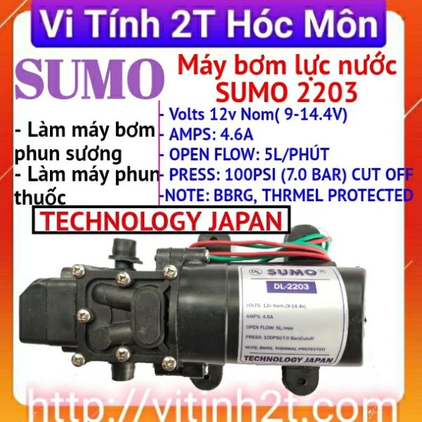 BƠM LỰC NƯỚC DL-2203 SUMO 4.6A - 5L/min 12v