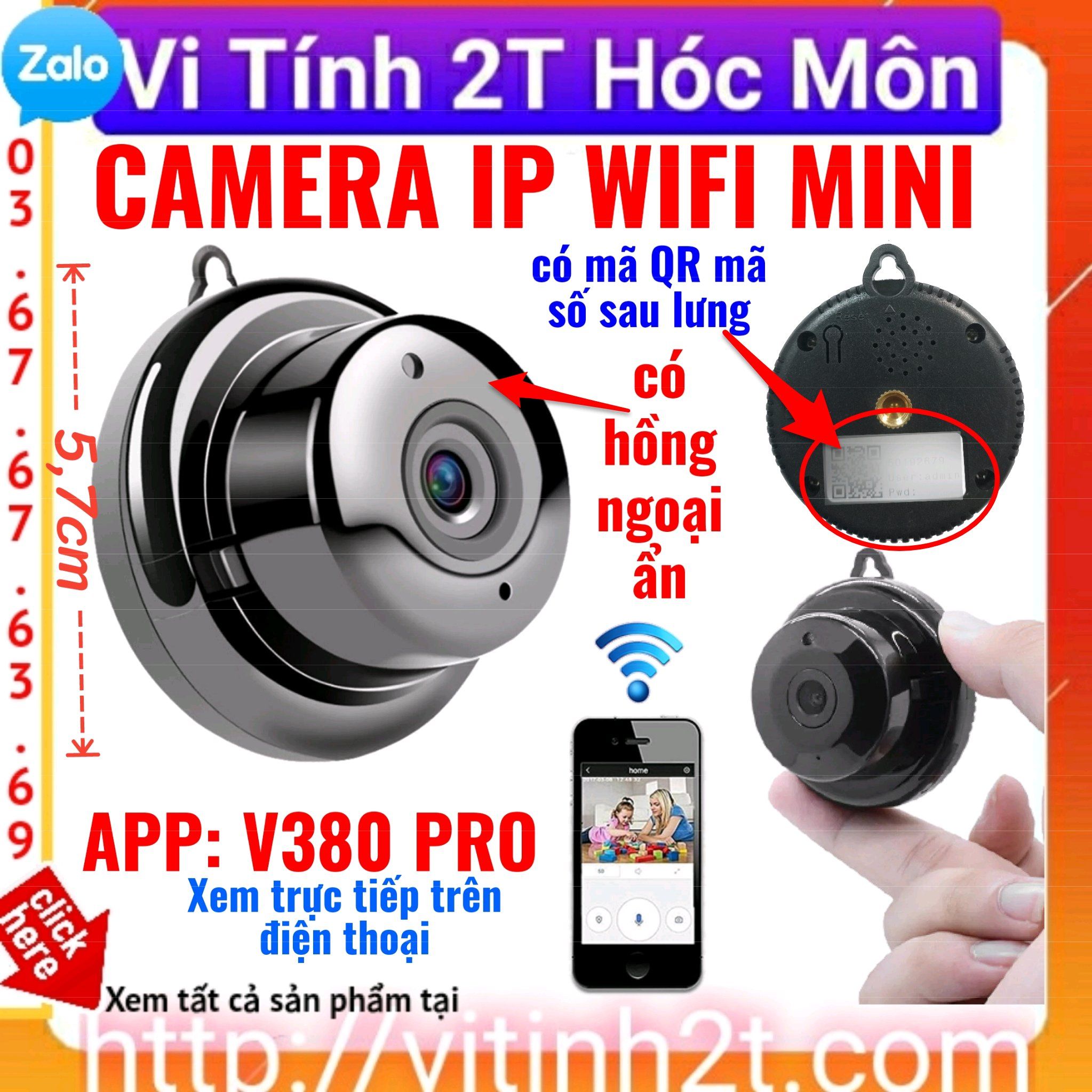 Camera IP wifi mini V380 Pro