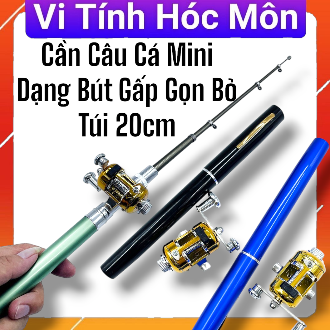 CẦN CÂU BÚT BI NHỎ GỌN 21CM