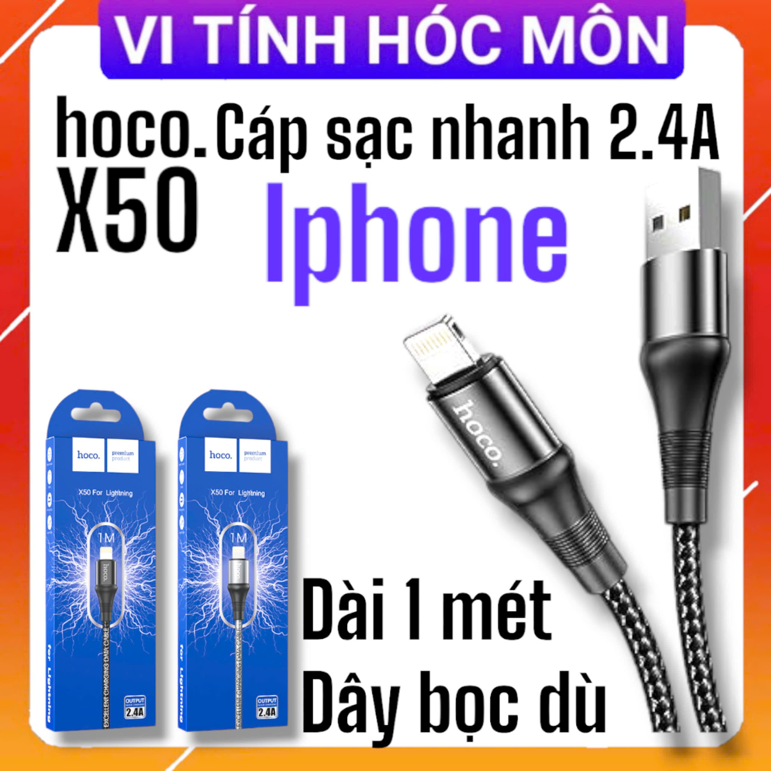 Cáp Sạc Nhanh HOCO X50 Lightning , 2.4A, 1M iphone