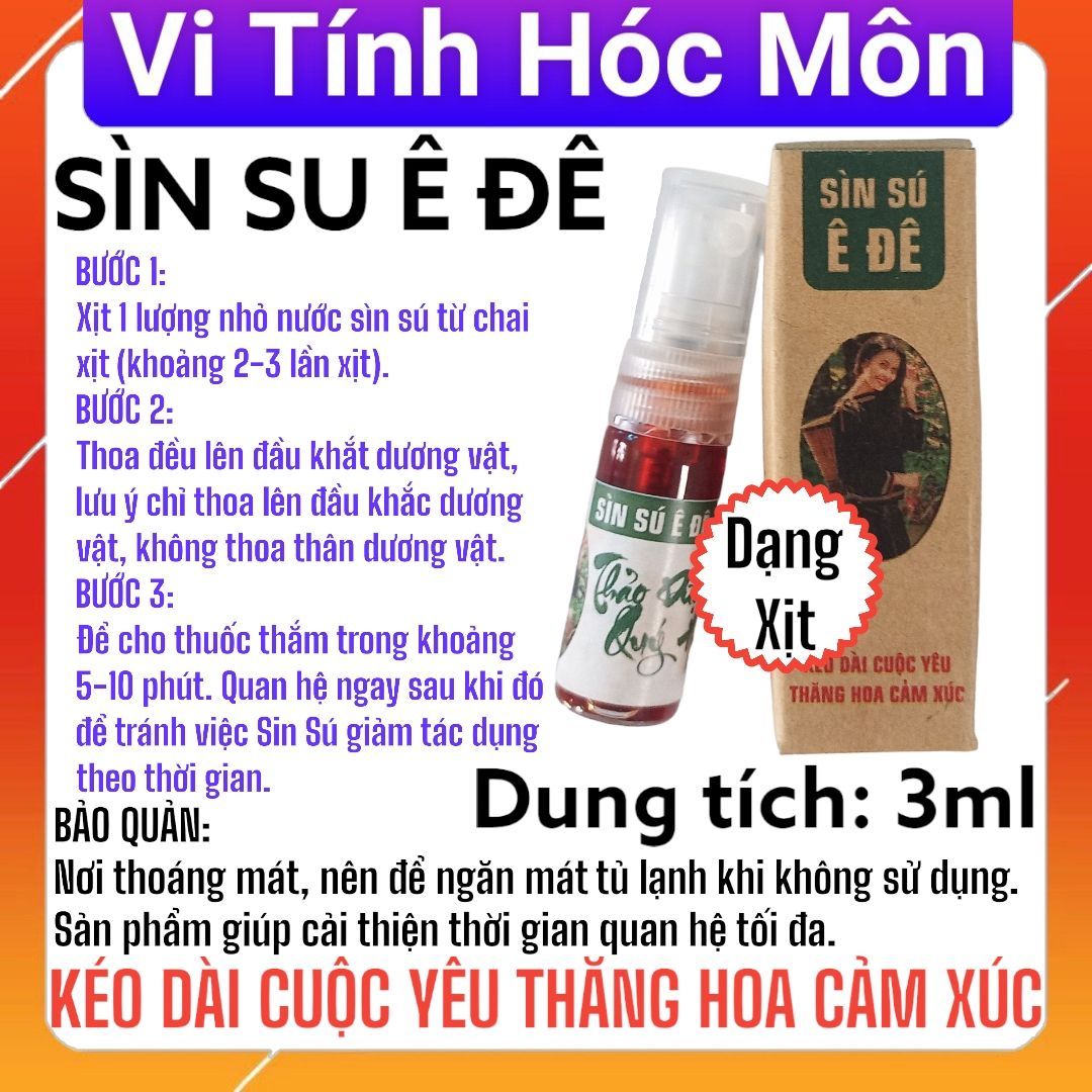 Chai Xịt Sìn Sú Ê Đê Kéo Dài Thời Gian Quan Hệ 3ml