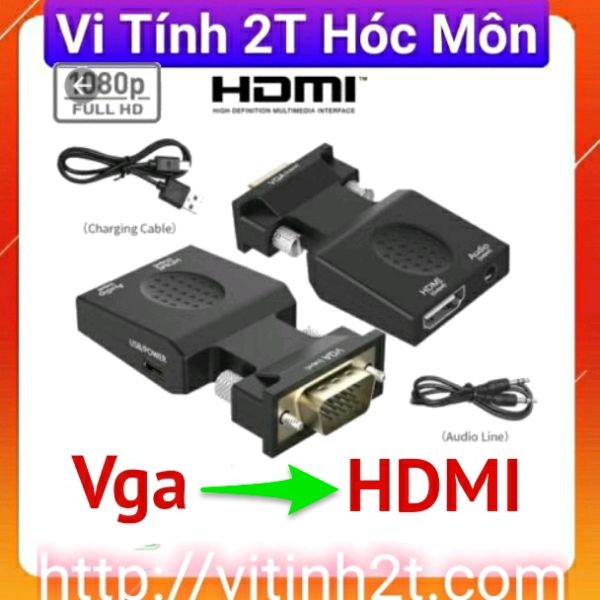 Đầu chuyển đổi VGA sang HDMI có Audio-