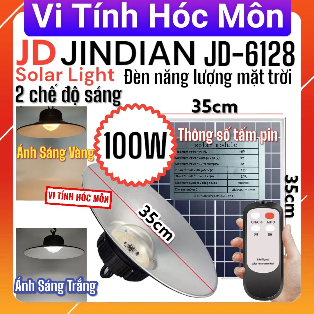 Đèn năng lượng mặt trời Jindian JD-6128 JD6128 80w