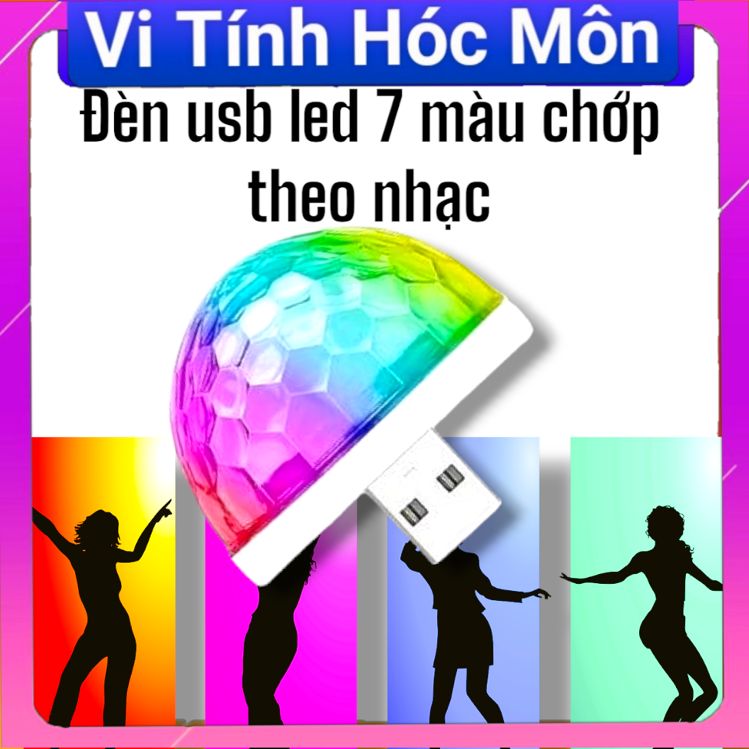 Đèn usb led chớp 7 màu theo nhạc